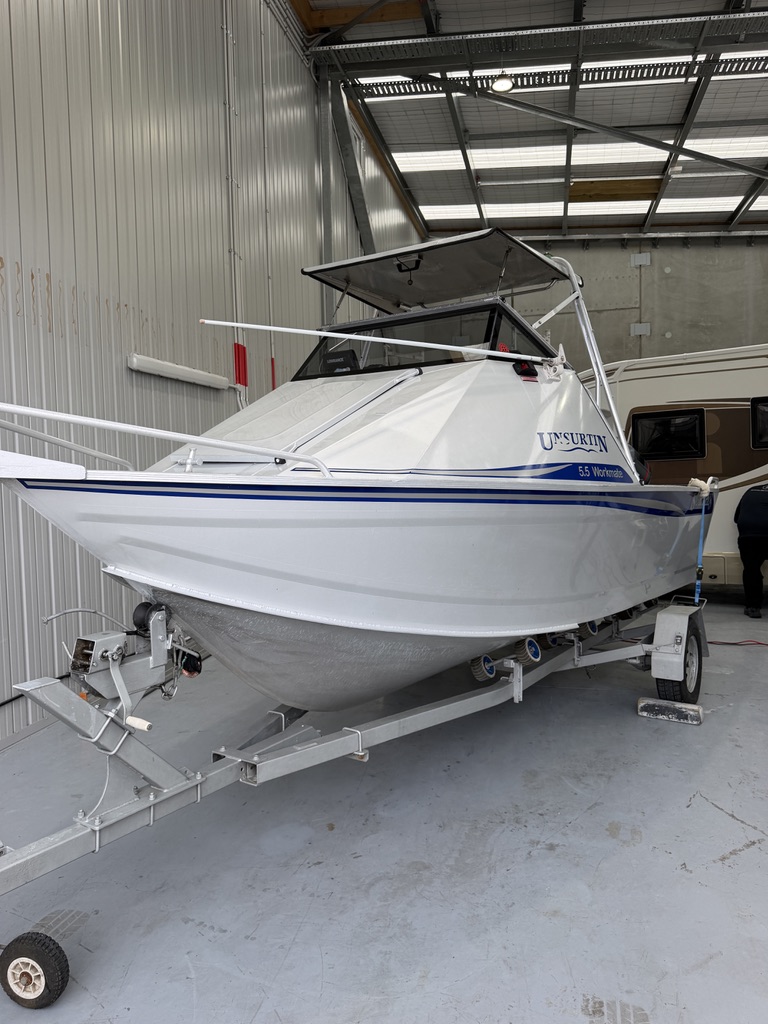Trailer boat detailed in the workshop